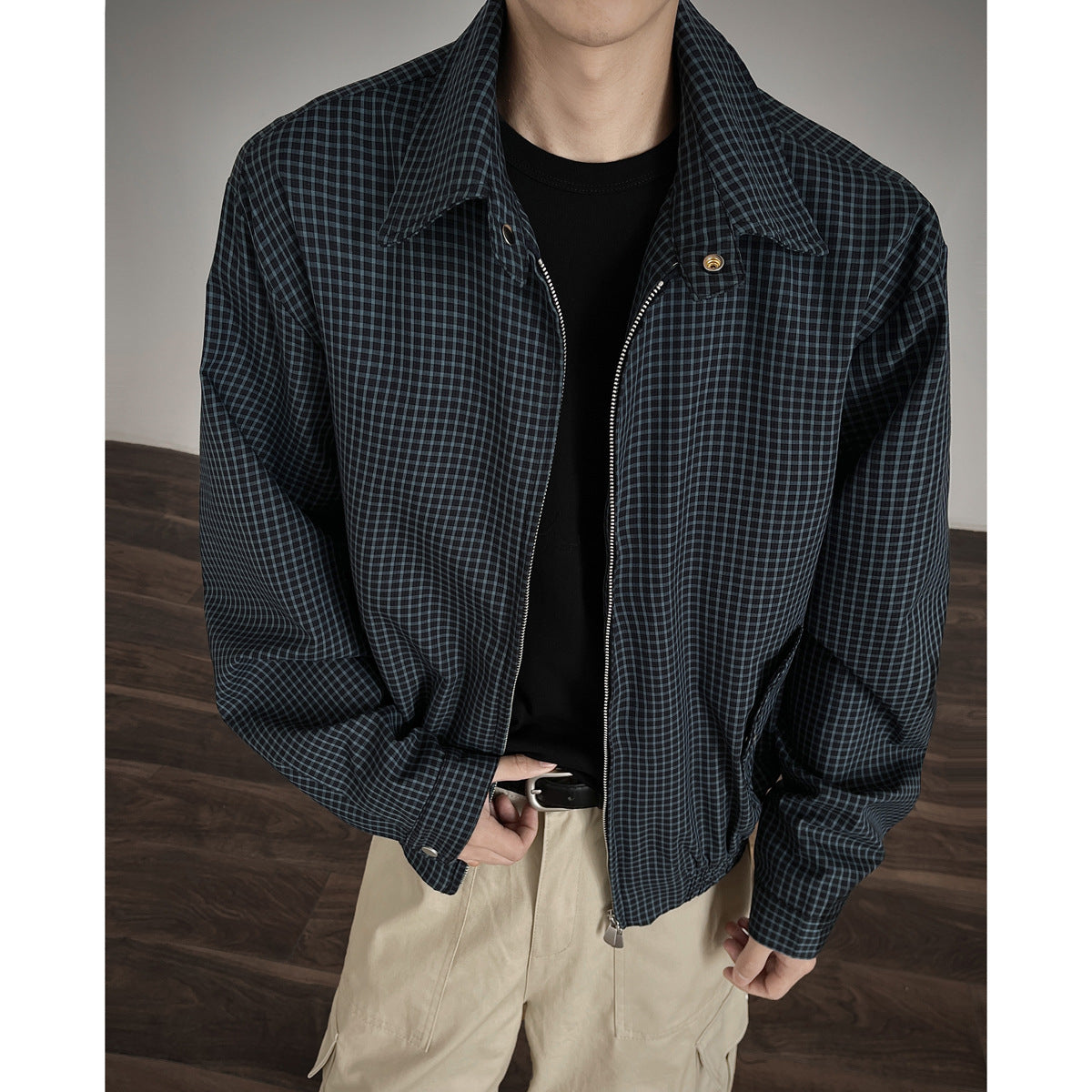 Retro Plaid Short Jacket