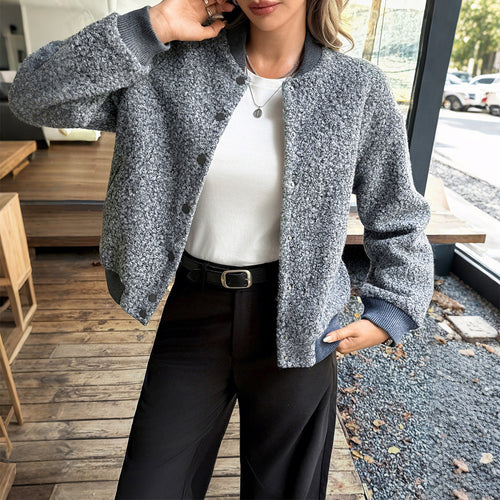 Button Long-sleeved Coat