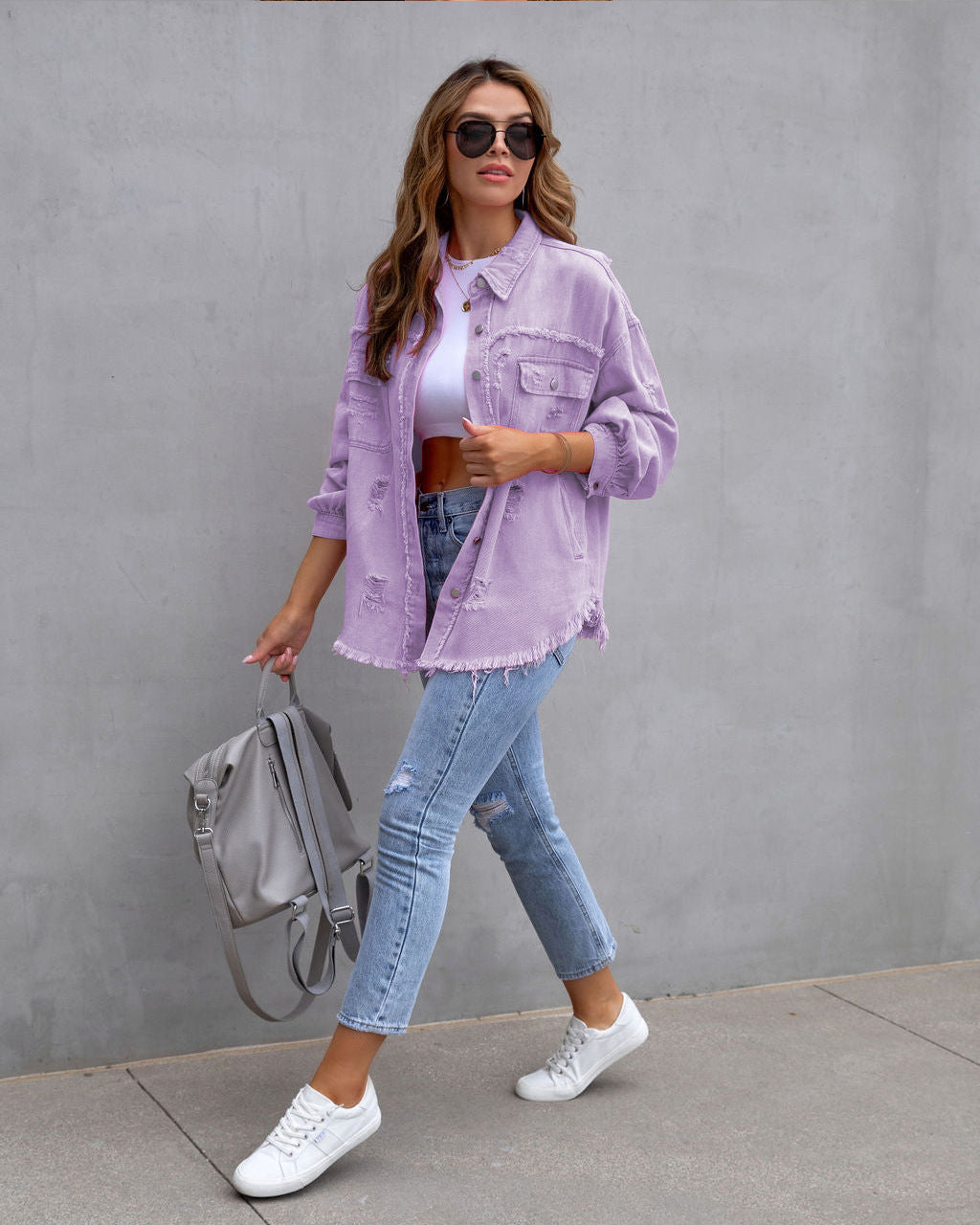Ripped Women's Denim Jacket