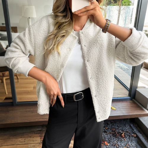 Button Long-sleeved Coat
