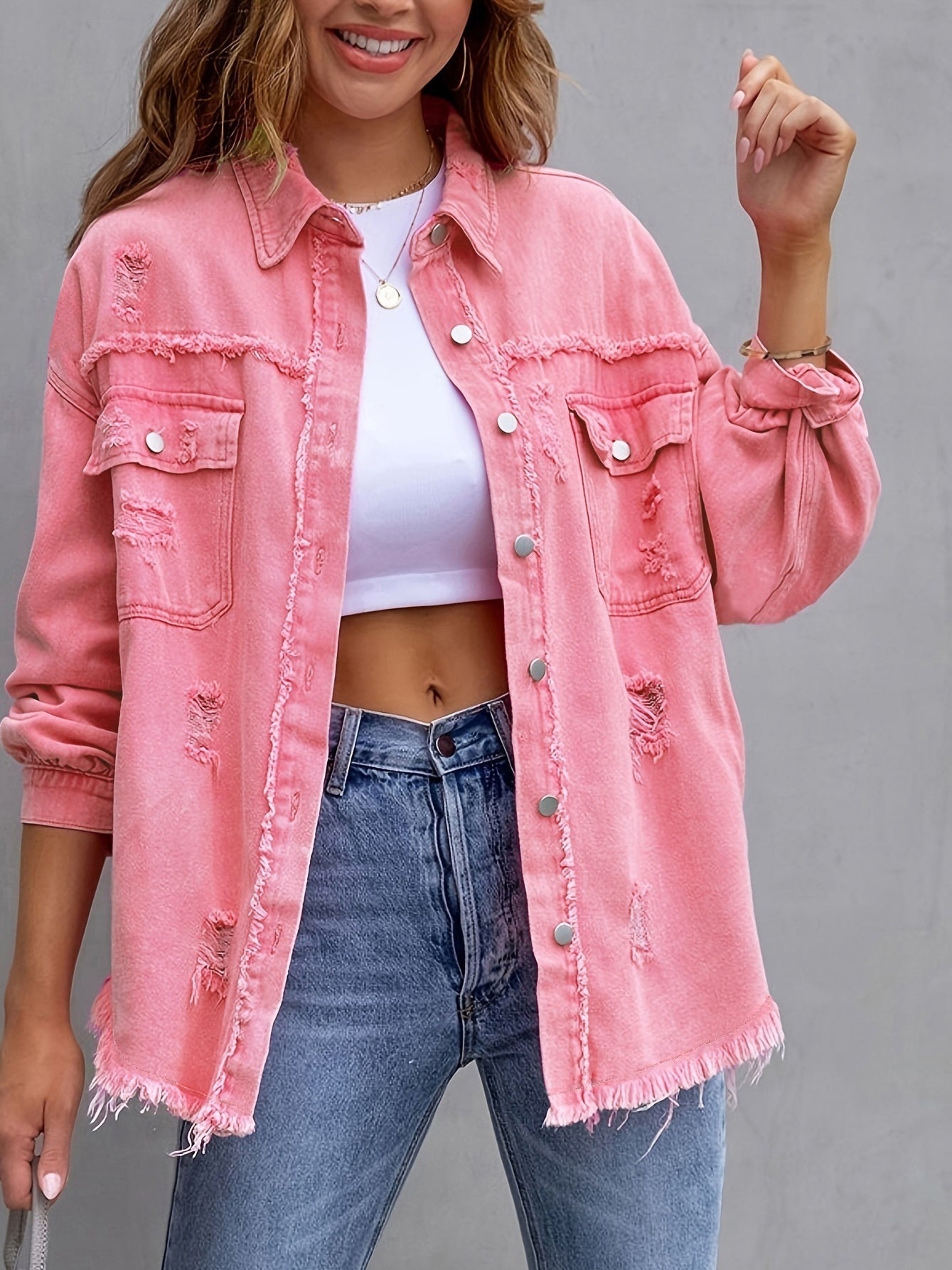 Ripped Women's Denim Jacket