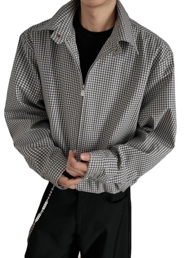 Retro Plaid Short Jacket