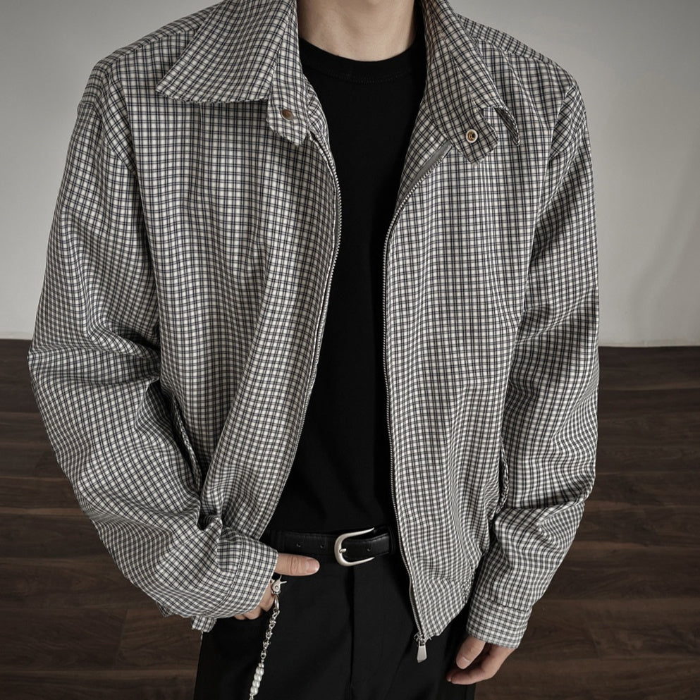 Retro Plaid Short Jacket