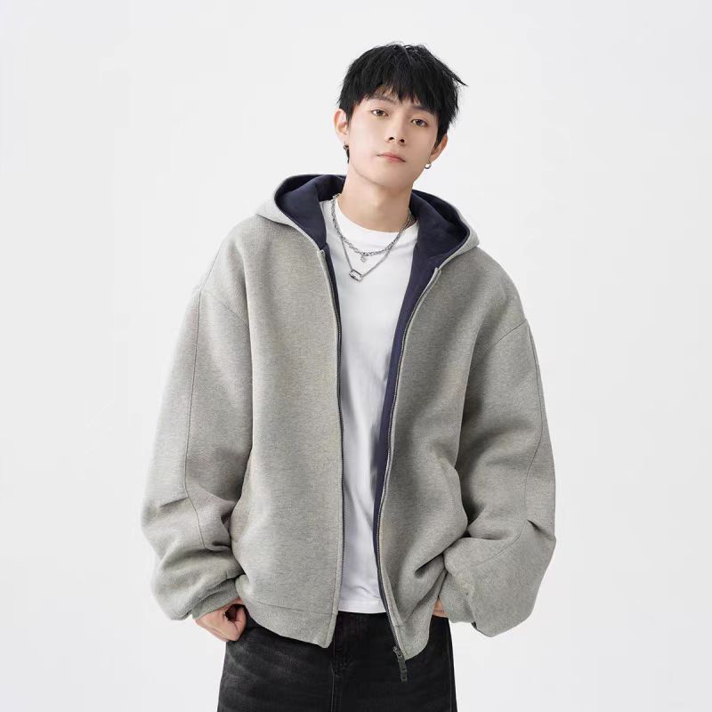 Double Zipper Hooded Sweater