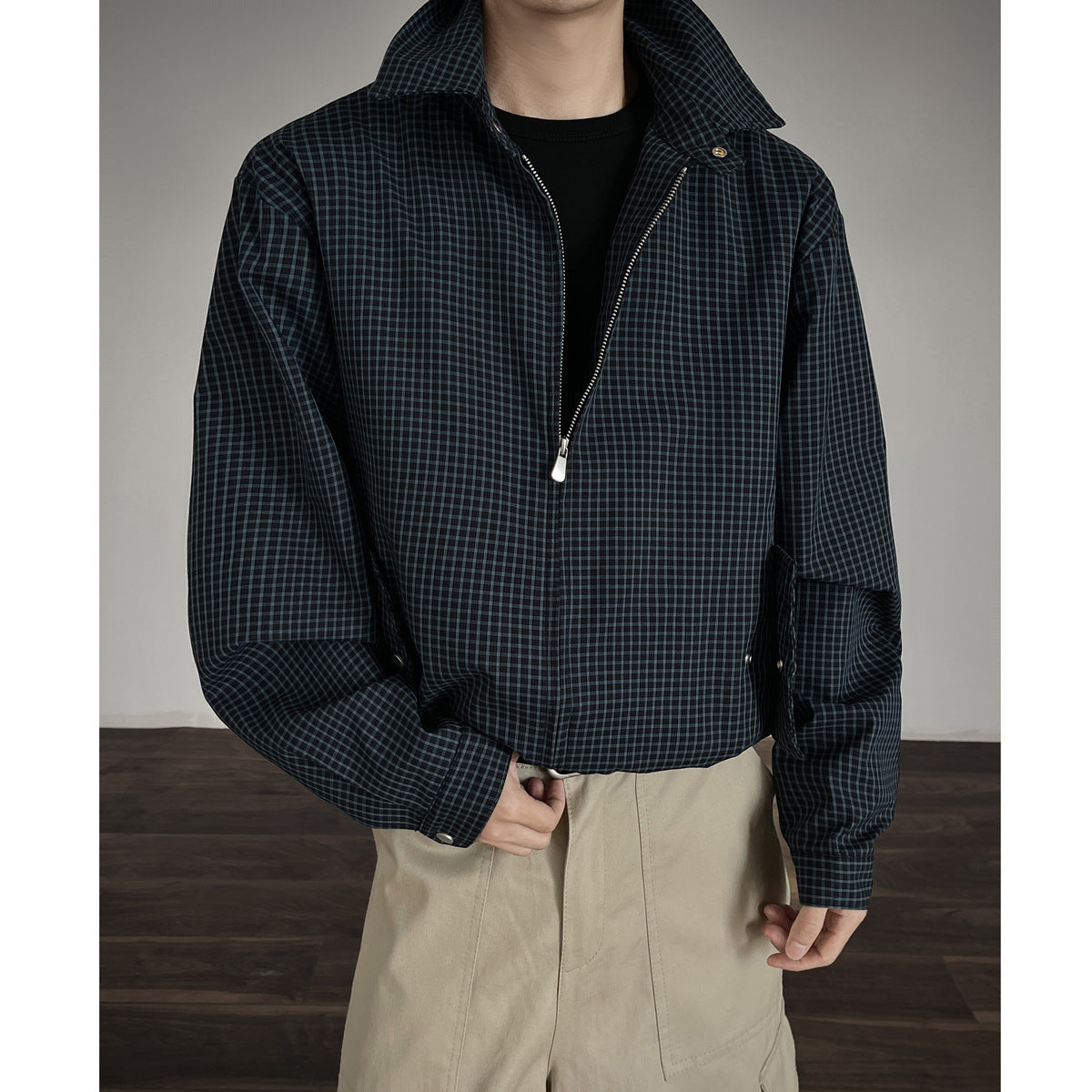 Retro Plaid Short Jacket